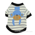 New Autumn striped cotton cartoon printing pet clothes